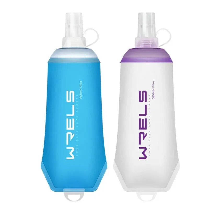 Garrafa Dobrável de Silicone 500ml - Praticidade e Hidratação para Corredores