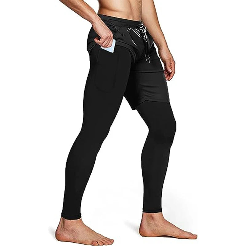 Calça DuoFit Pro Masculina 2 em 1 para Treino e Corrida - Conforto e Suporte Máximo em Cada Treino!