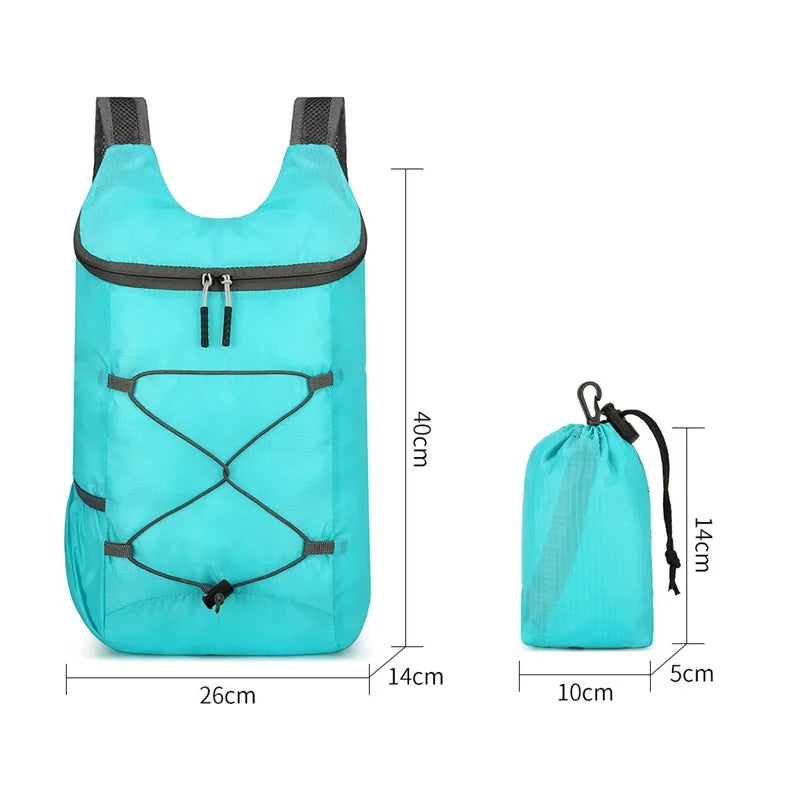 Mochila Dobrável Ultralight TrekPro 20L – Compacta, Leve e Perfeita para Suas Aventuras!