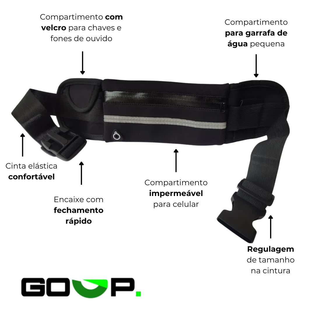 Pochete Esportiva Impermeável Goup Sports - Praticidade e Estilo para Sua Corrida
