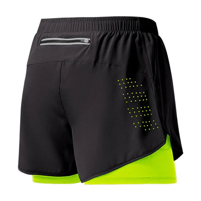 Shorts Masculino 2 em 1 MaxRun Goup Sports - Secagem Rápida e Camada Dupla