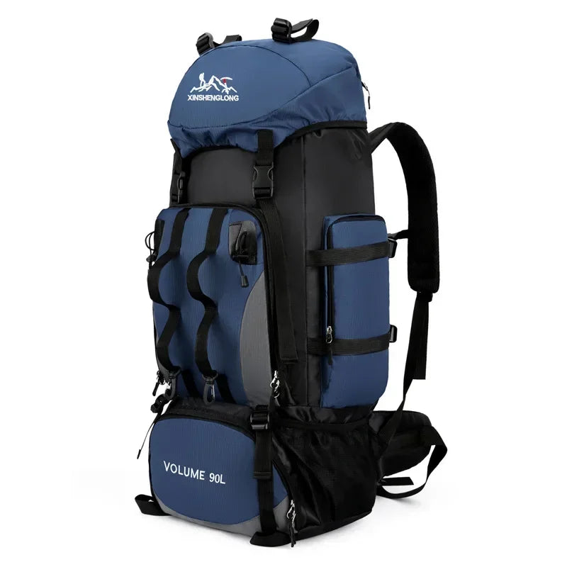 Mochila Impermeável UltraCap 90L para Trilhas e Camping
