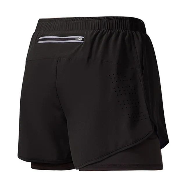 Shorts Masculino 2 em 1 MaxRun Goup Sports - Secagem Rápida e Camada Dupla