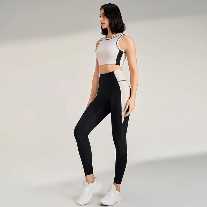Conjunto Fitness Feminino com Cores Contrastantes Goup Sports - Conforto e Estilo