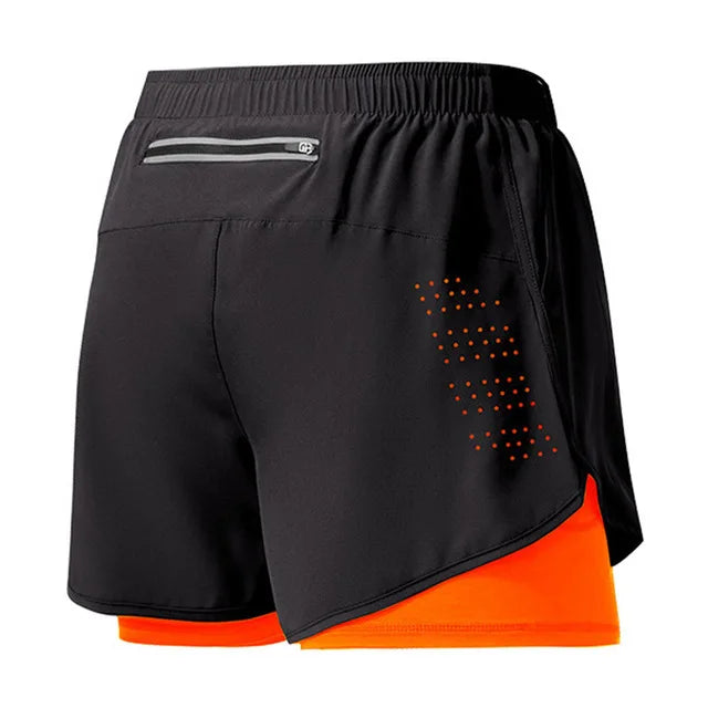Shorts Masculino 2 em 1 MaxRun Goup Sports - Secagem Rápida e Camada Dupla