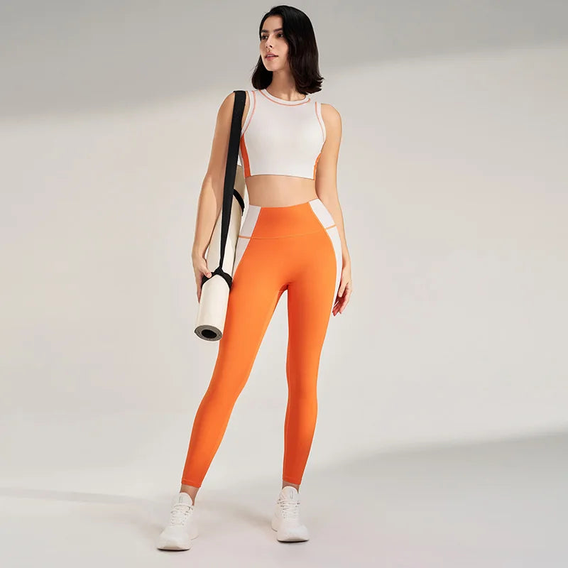 Conjunto Fitness Feminino com Cores Contrastantes Goup Sports - Conforto e Estilo