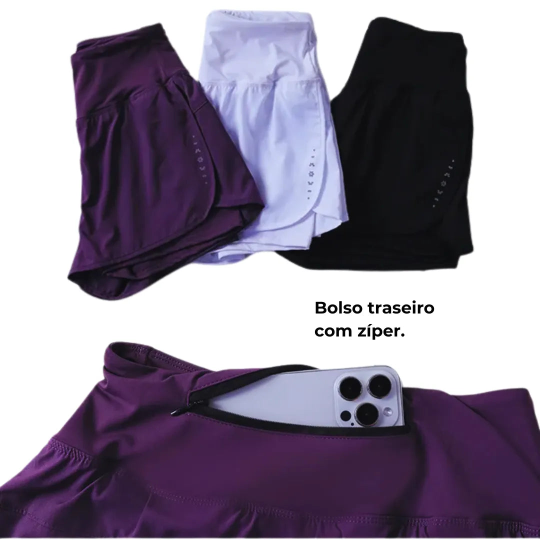 Shorts Femininos DynamicMove Goup Sports, Flexibilidade e Leveza para Corrida - Movimento Livre, Conforto Máximo.